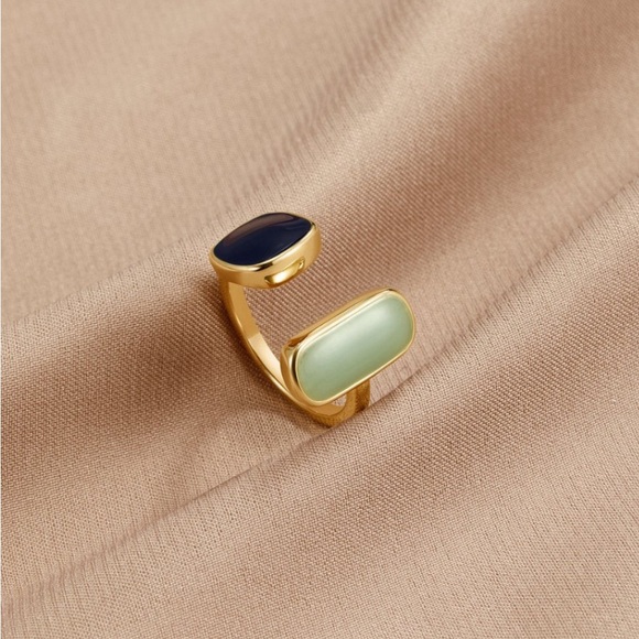 Beautiful earth boutique aquamarine wrap ring size 6 - Picture 4 of 6